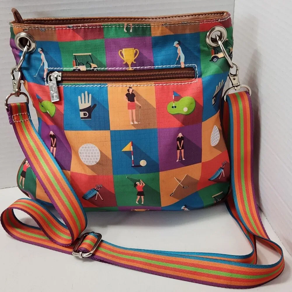 Sydney Love Sport Golf Crossbody Bag Championship Round Multi-Color Ripstop - Picture 2 of 16